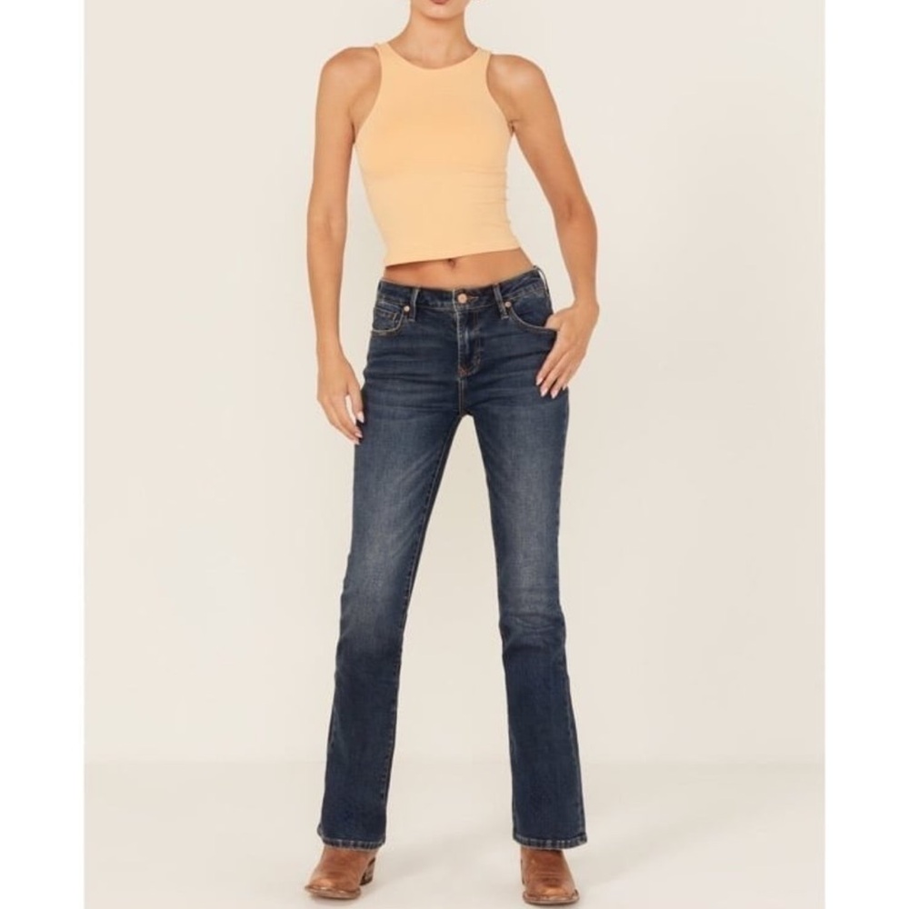 Dear John Classic Boot Cut Jeans Dark Wash American Standard Modern Luxury Sz 28